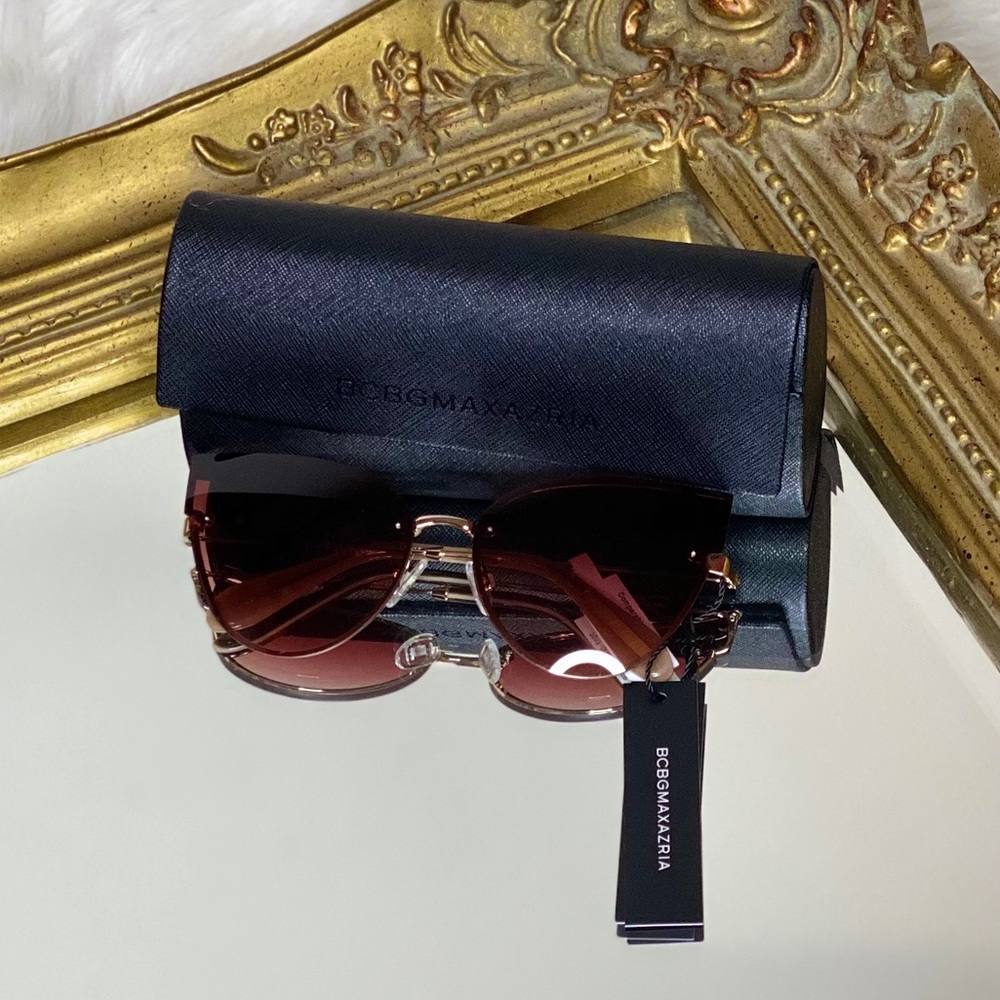 BCBGMAXAZRIA "Vixen" Metal Sun Glasses - Picture 3 of 6